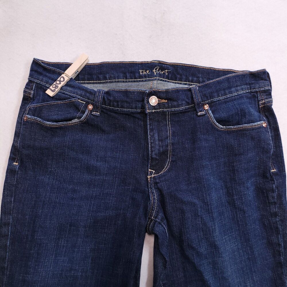 The Flirt Casual Button Zip Denim Medium Wash Jeans Womens Size 10 Blue
